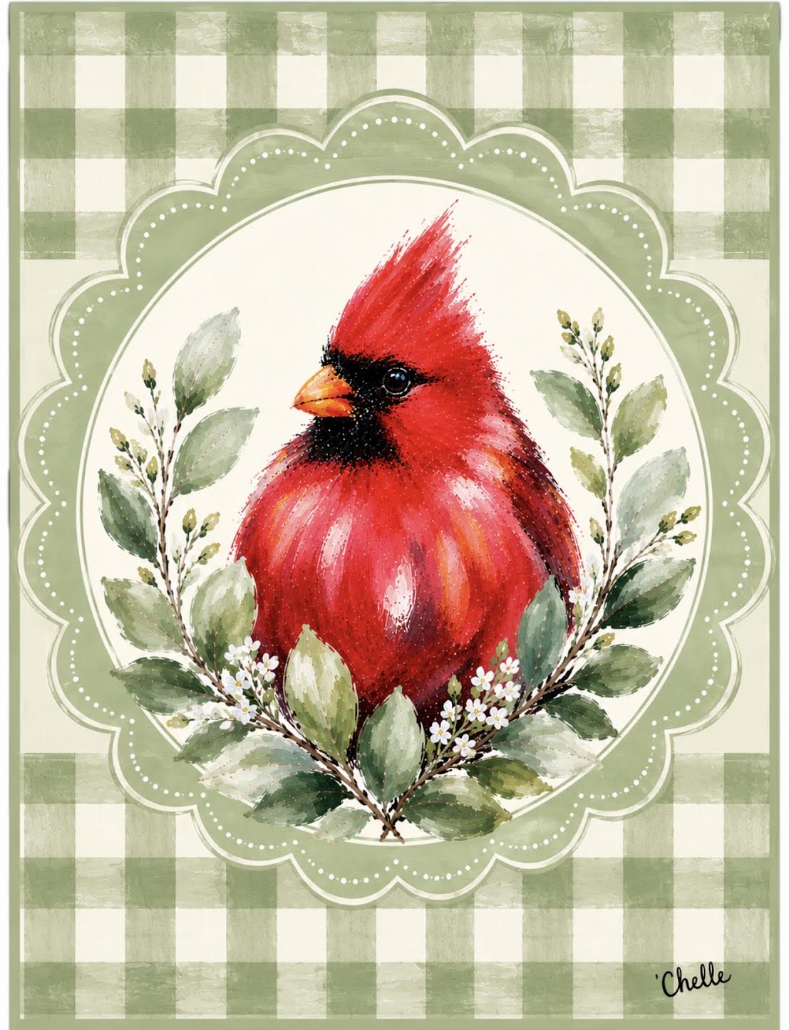 Garden Flag: Simply Cardinal