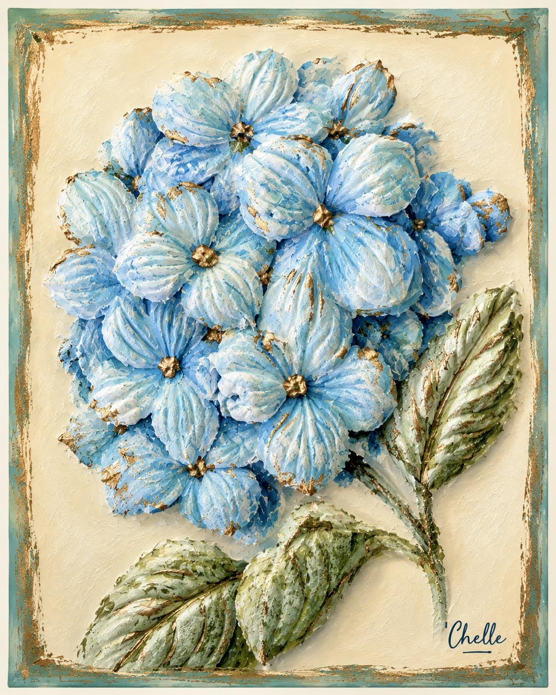 Garden Flag: Blue Hydrangeas