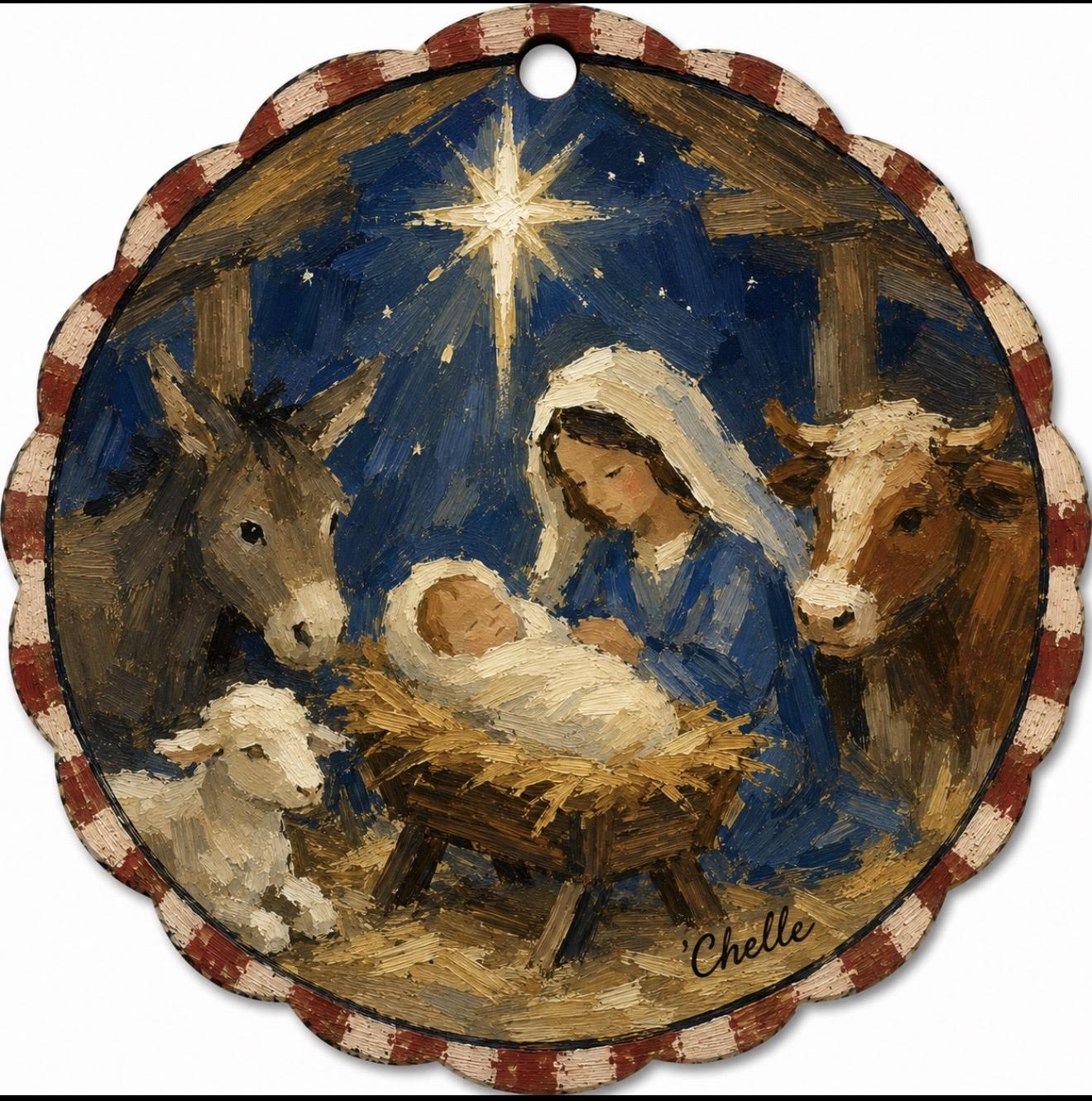 Christmas Ornament: Manger Scene