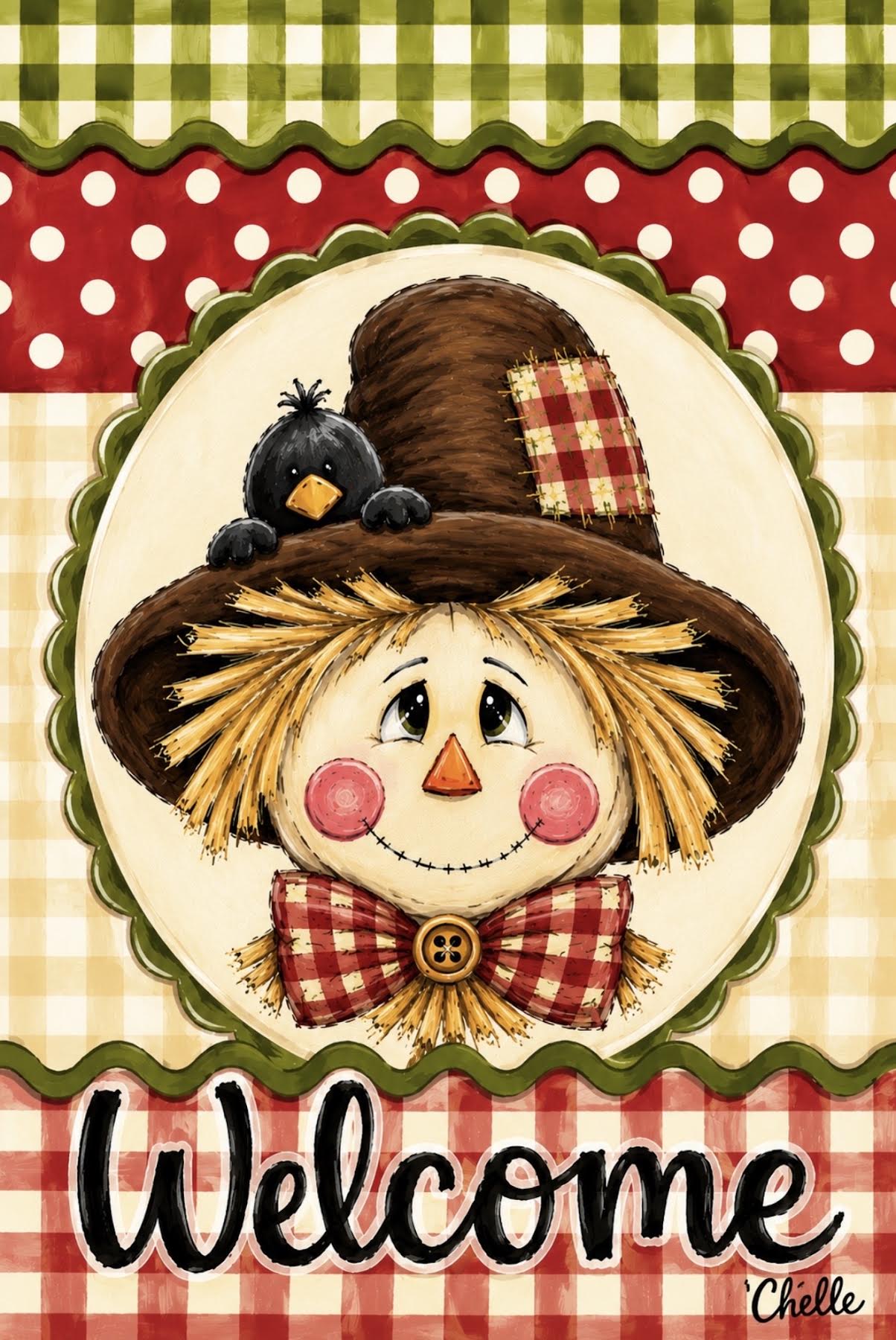 Garden Flag: Fall Thanksgiving Scarecrow