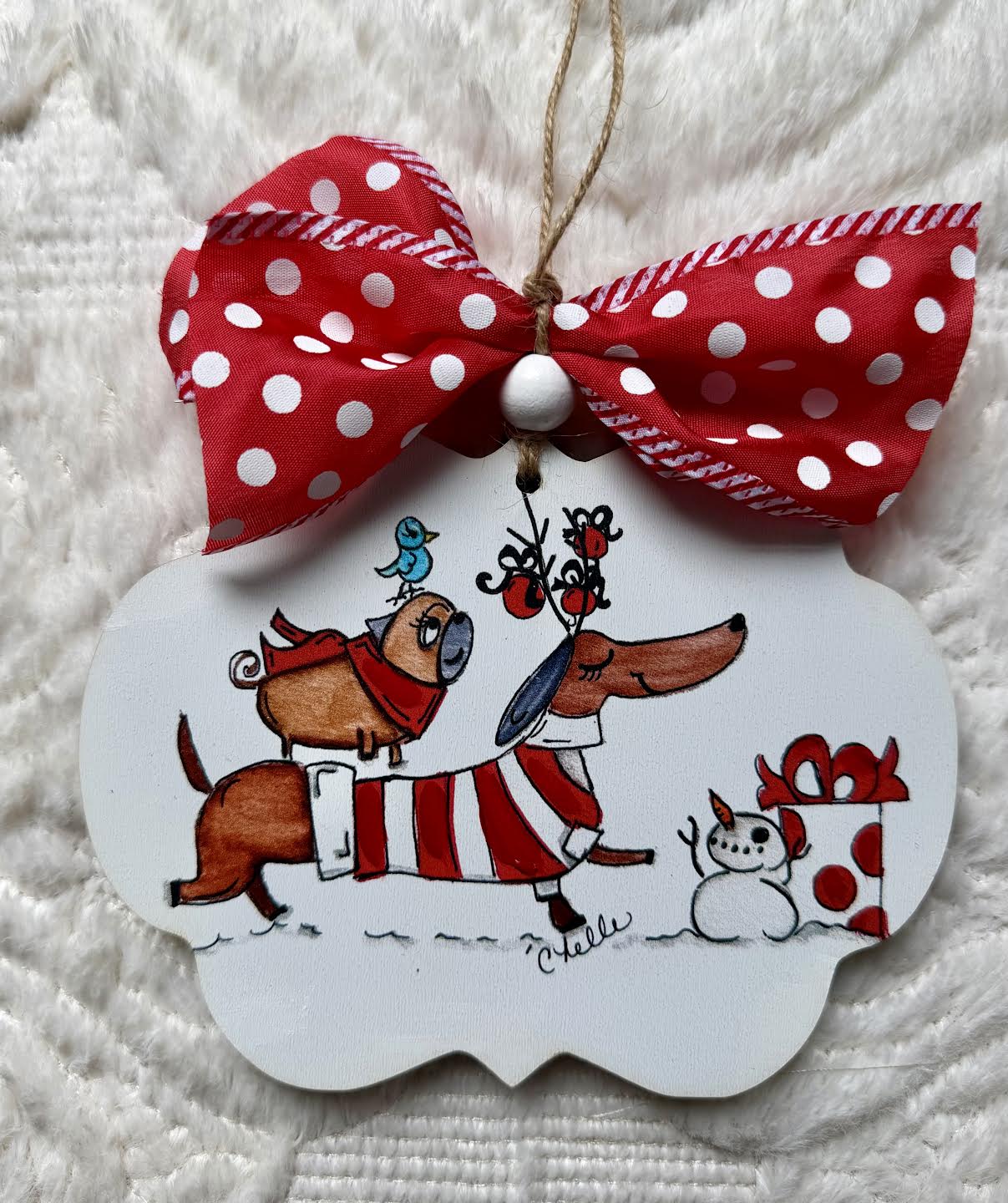 Christmas Ornament: Daschund & Friends