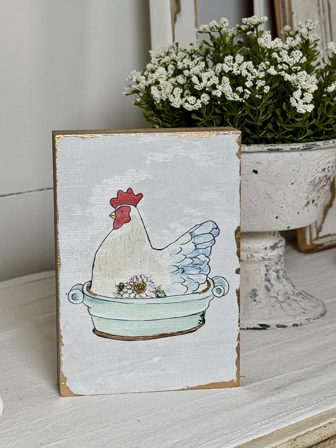 Decorative Blocks: Hen