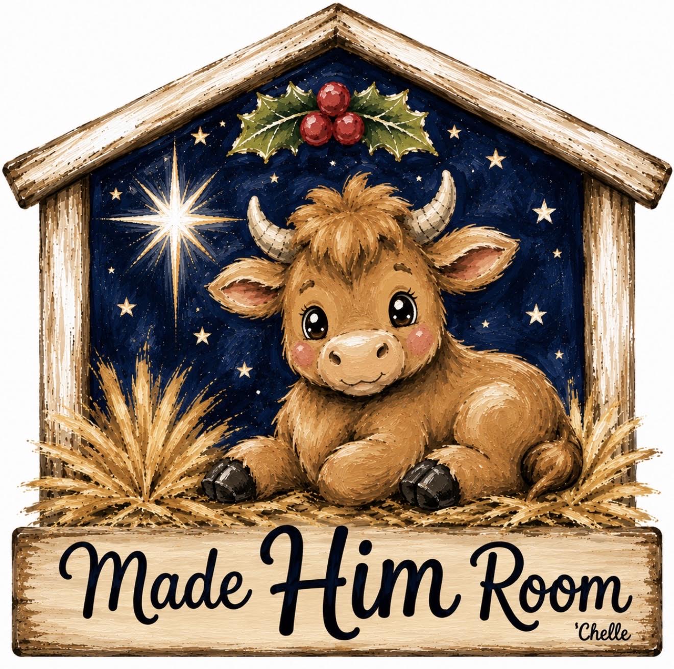 Christmas Ornament: Made Him Room