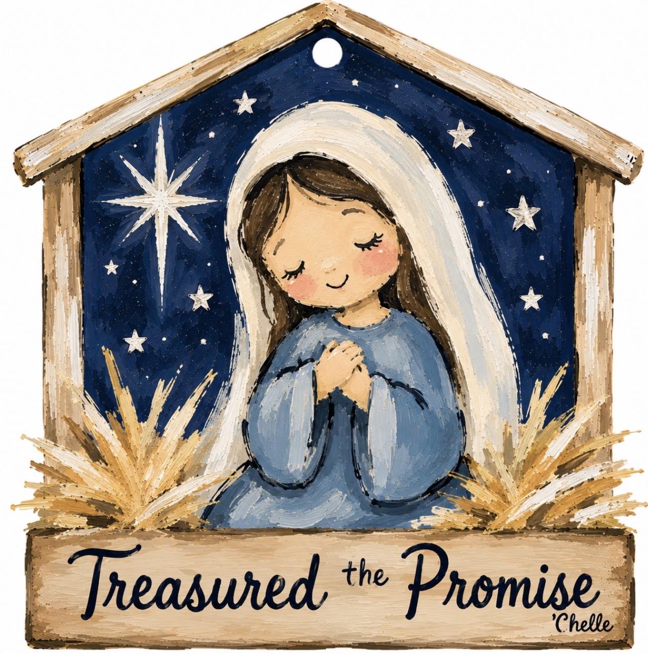 Christmas Ornament: Treasured the Promise