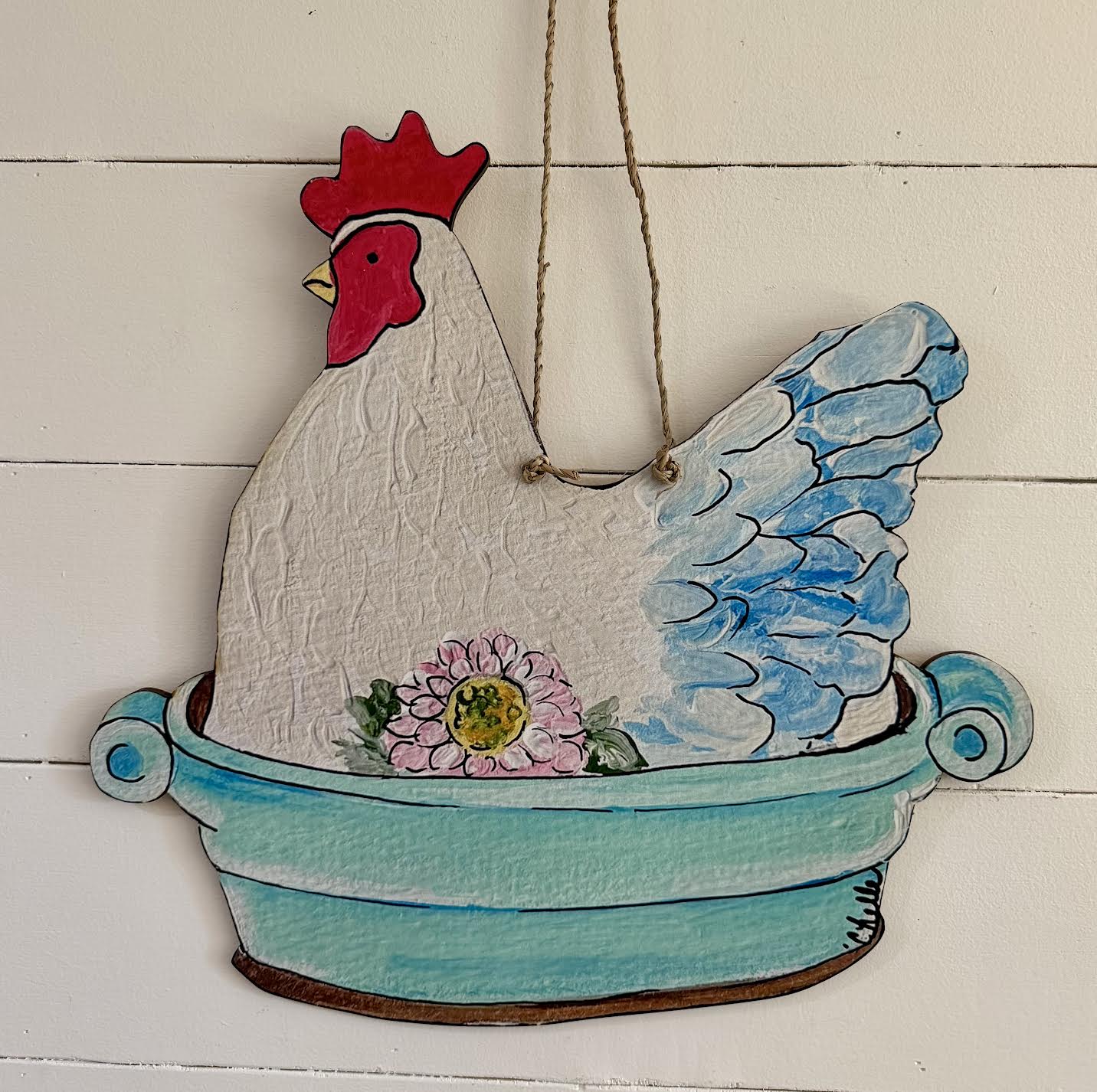 Door Hanger: Rooster in a Pan