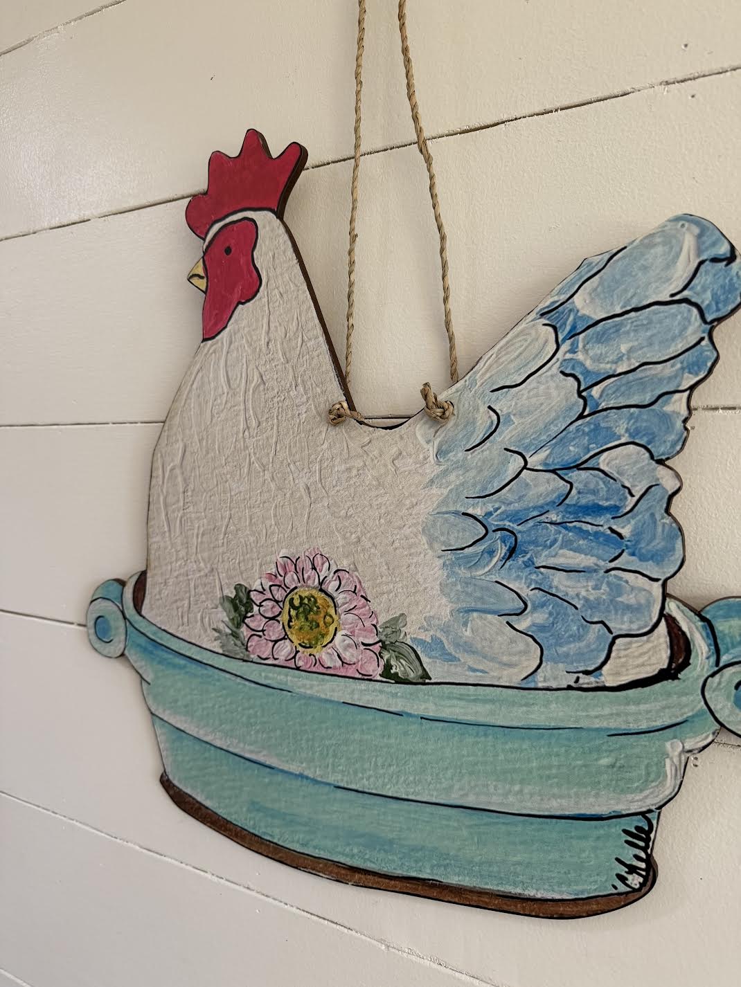 Door Hanger: Rooster in a Pan