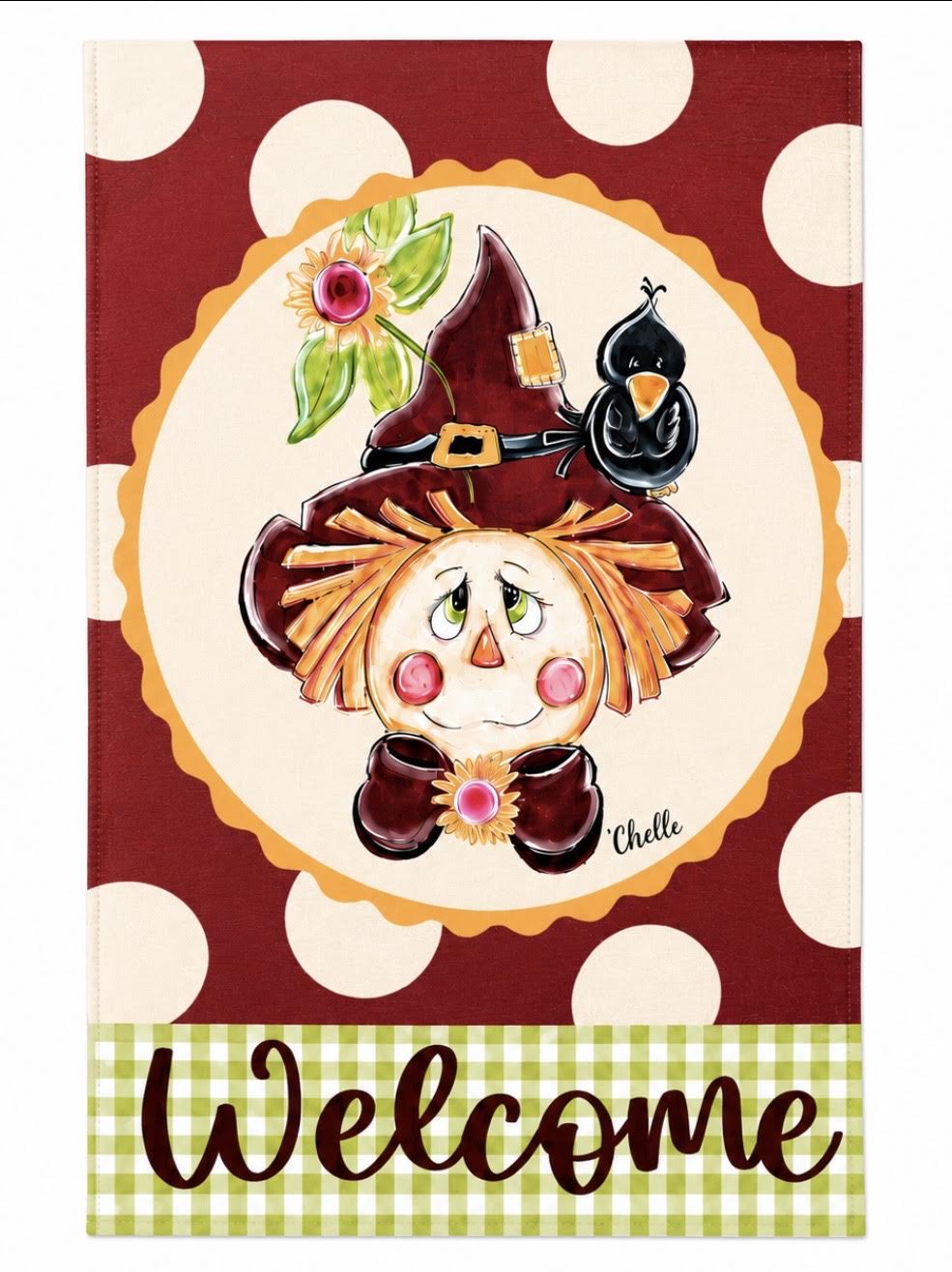 Garden Flag: Fall Thanksgiving Scarecrow