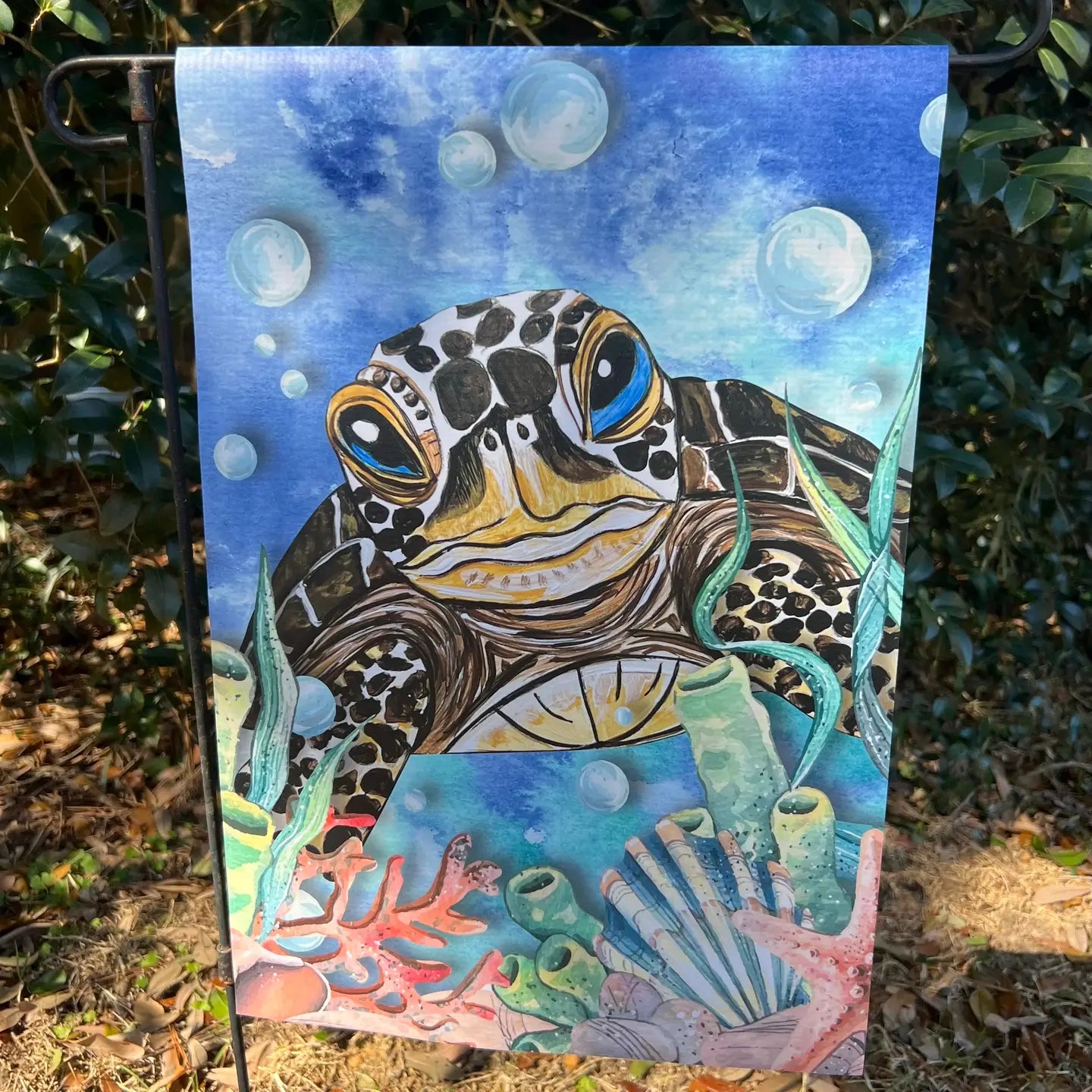 Garden Flag: Cora-L Ree Sea Turtle