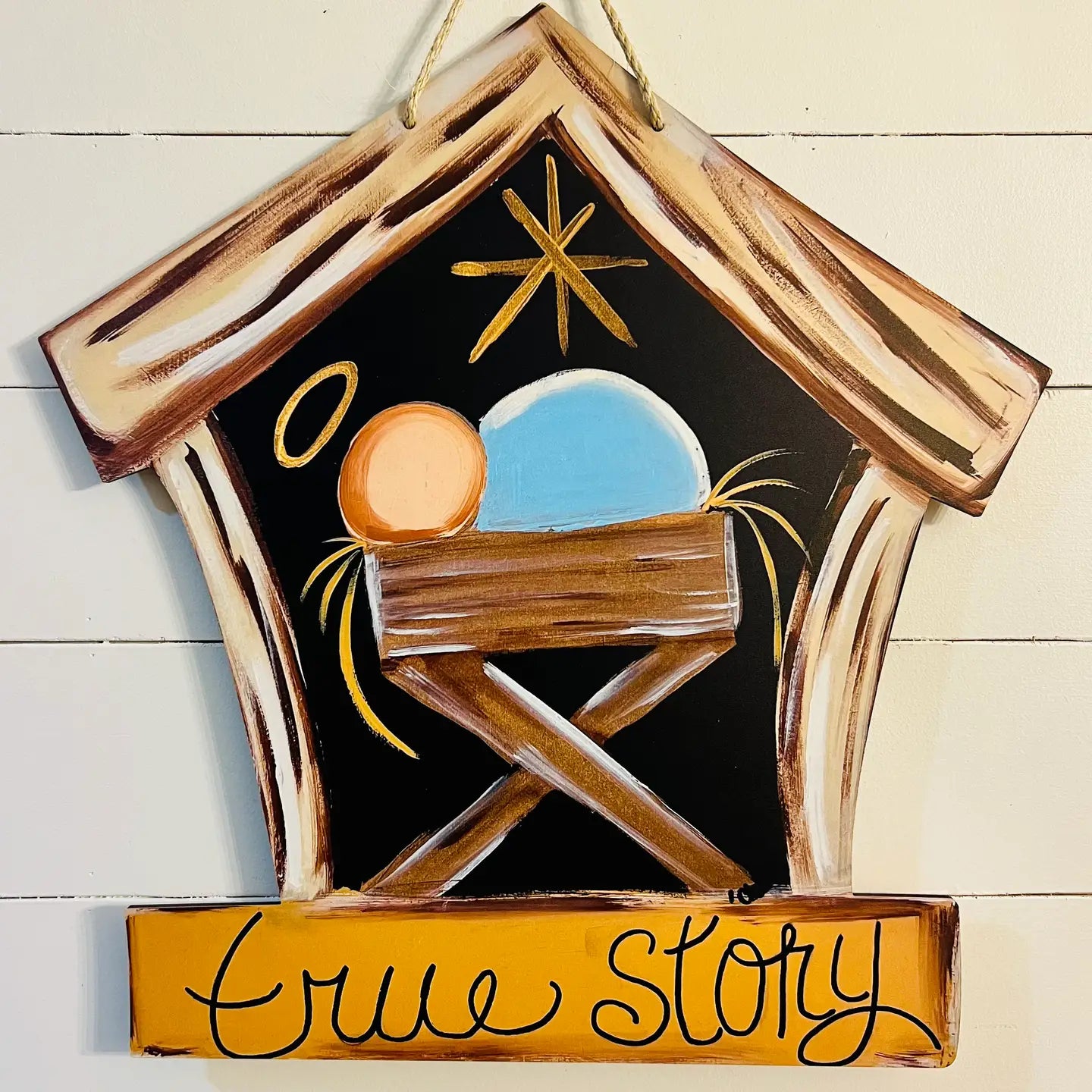 Door Hanger: Christmas, True Story, Large