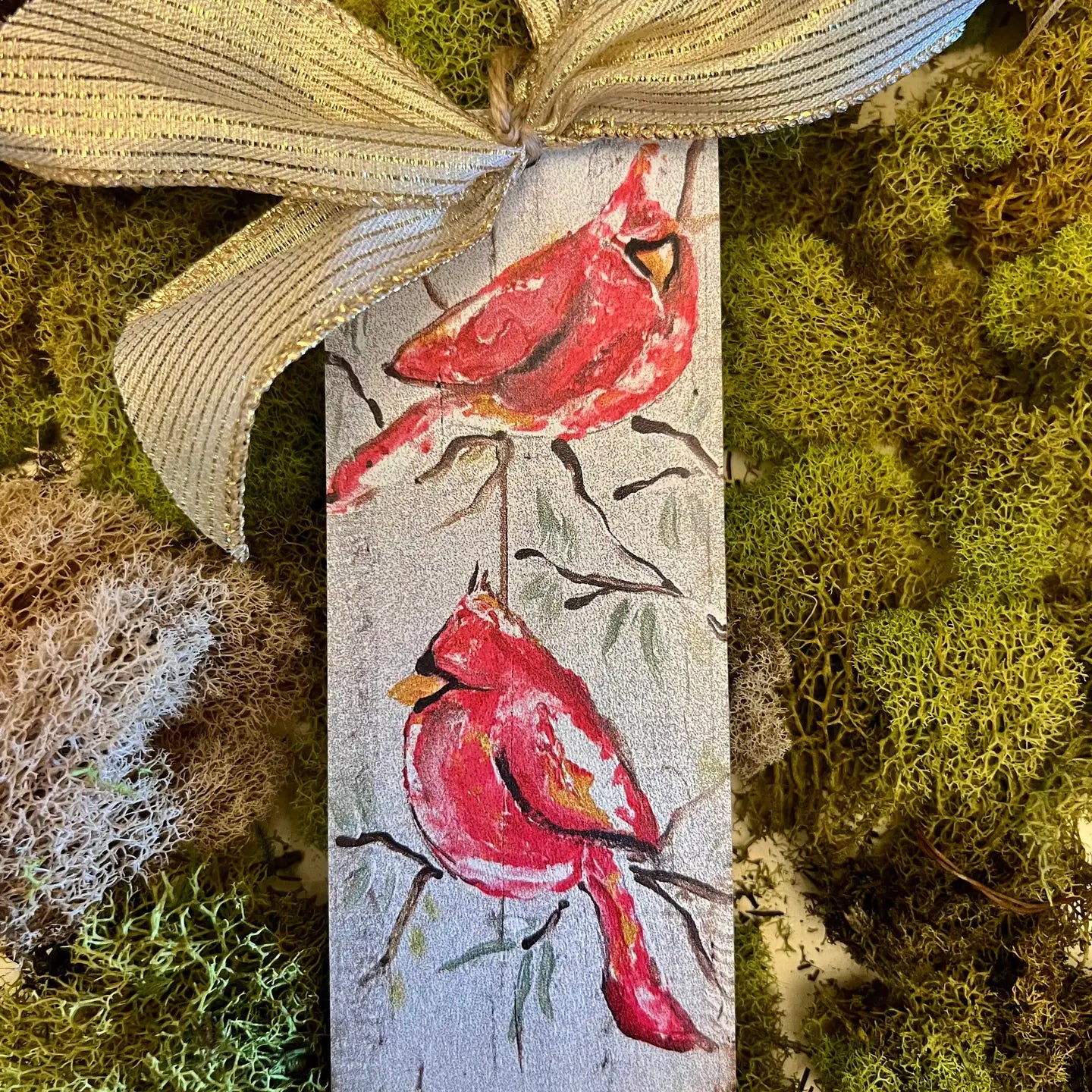 Christmas Ornament: Twin Winter Cardinals