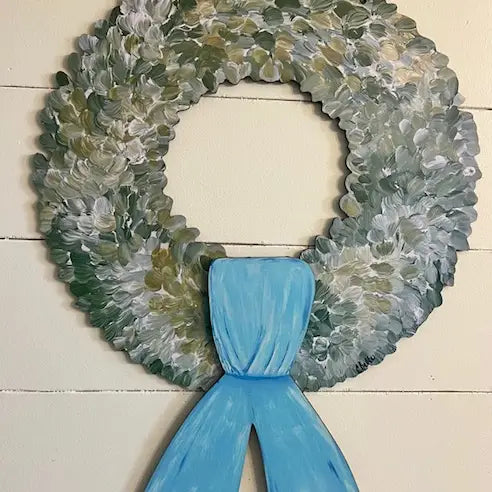 Interchangeable Boxwood Attachments: Blue Sash