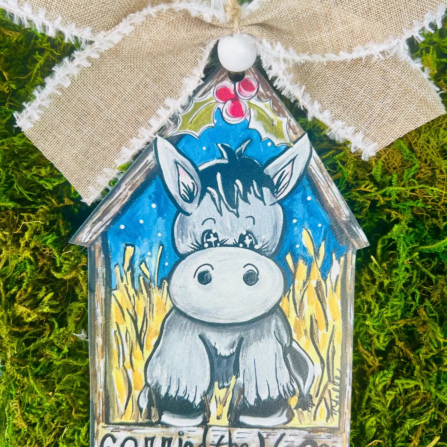 Christmas Ornament: Carried the Hope, Donkey