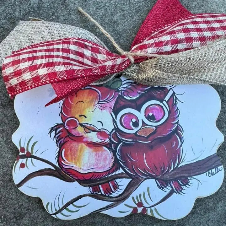 Christmas Ornament; Love Bird Cardinals