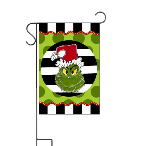 Garden Flag; Christmas, Santa Grinch