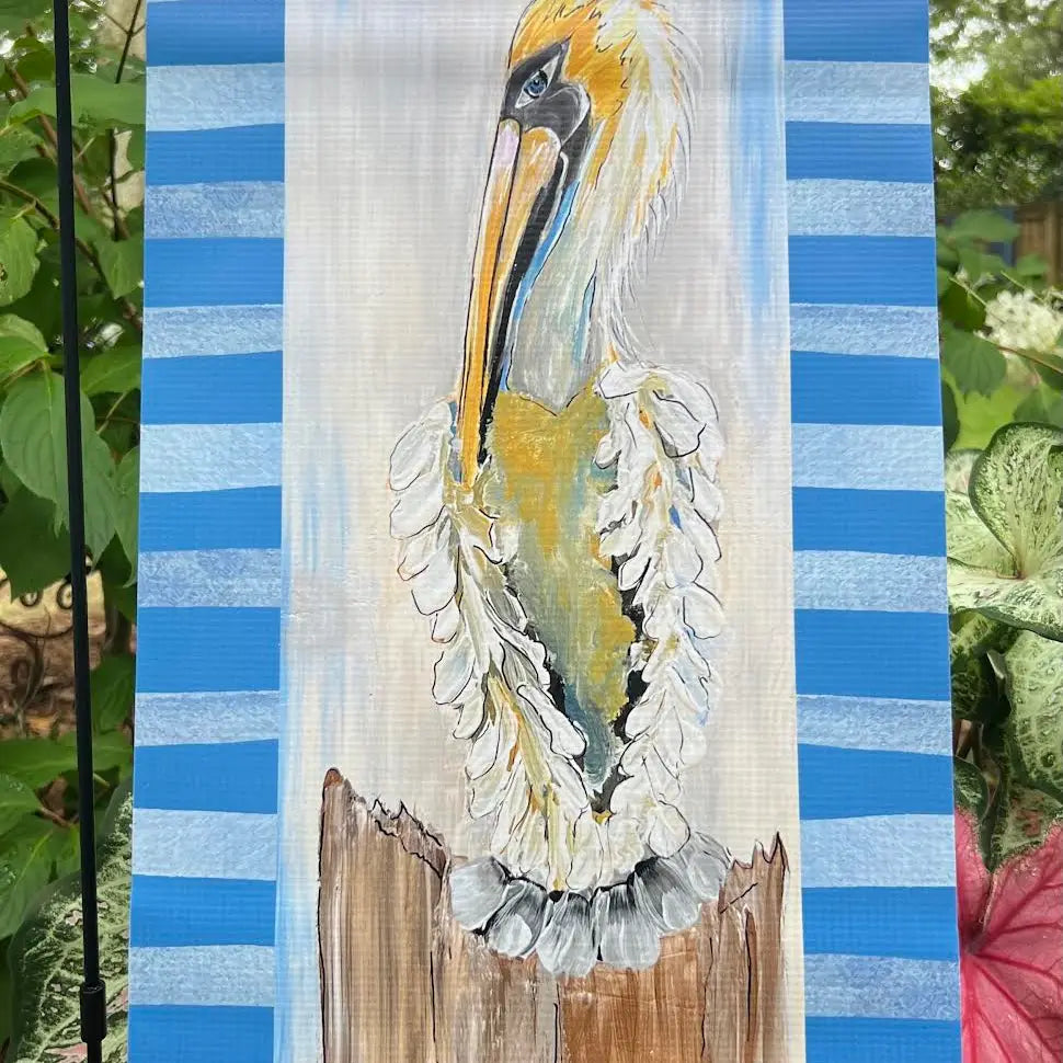 Garden Flag: Coastal Penelope the Pelican