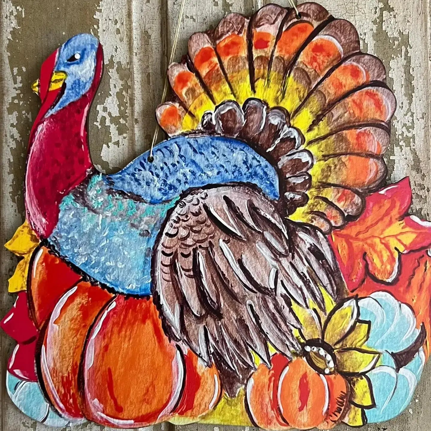 Door Hanger: Fall, Thanksgiving Turkey