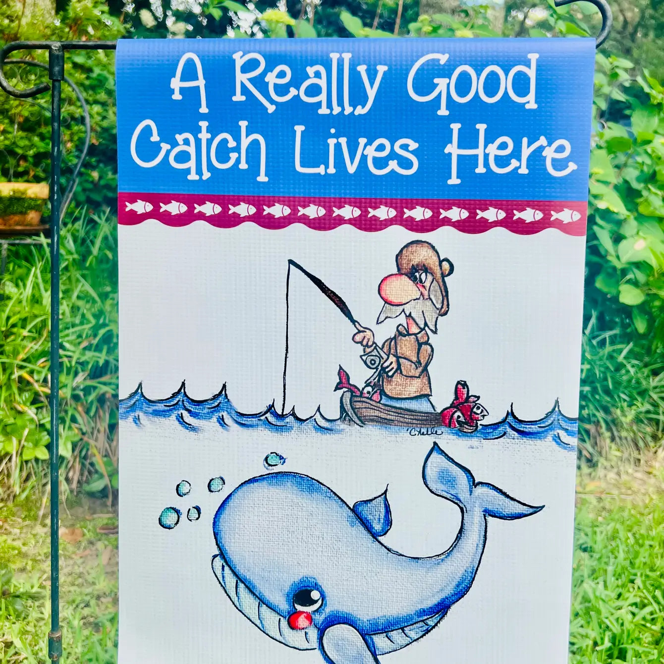 Garden Flag: Jack the Fisherman