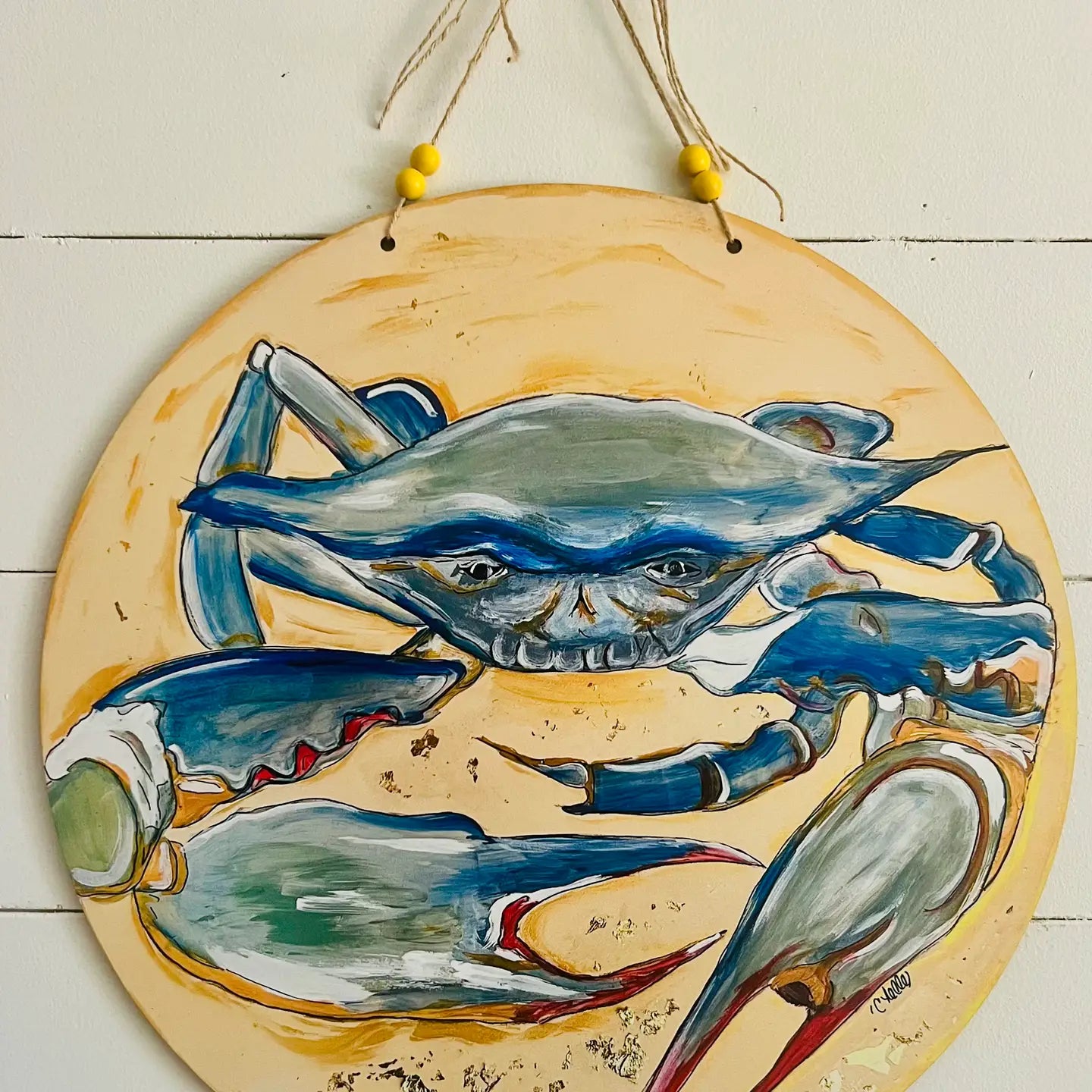Door Hanger: Mustard Crab