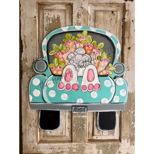 Bunny Bumper Harvest Easter Door Hanger – Spring Truck Design