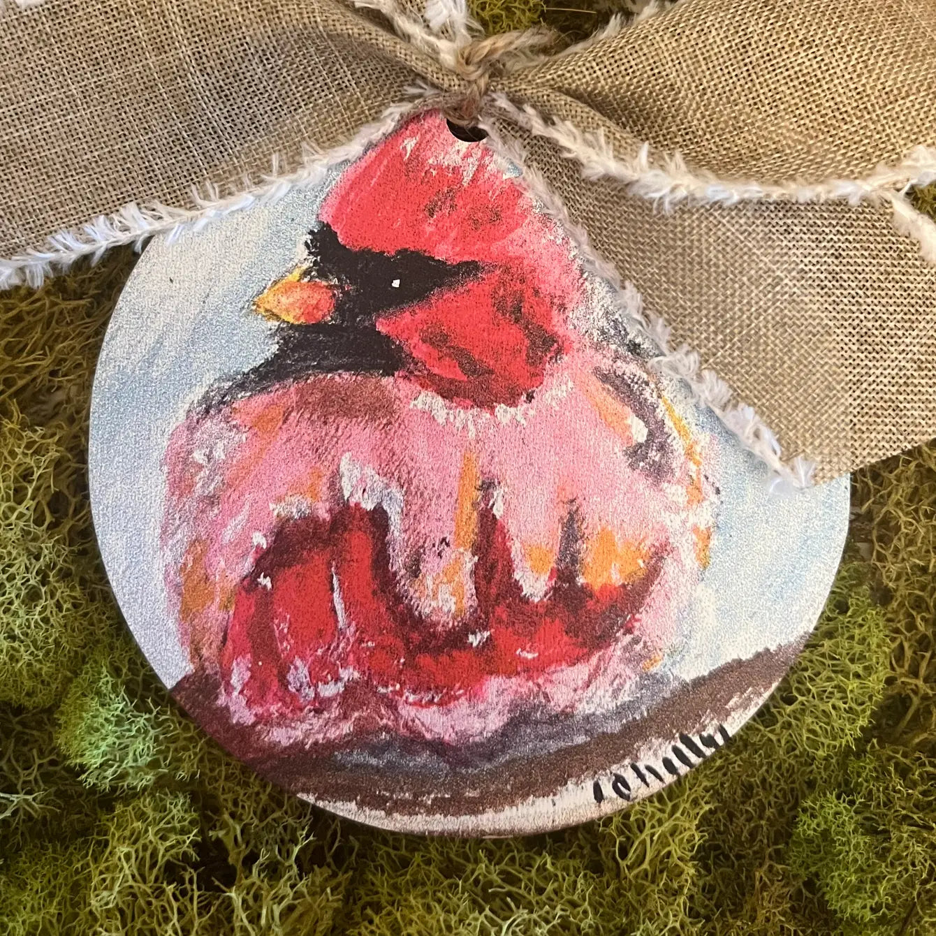 Christmas Ornament: Single Cardinal