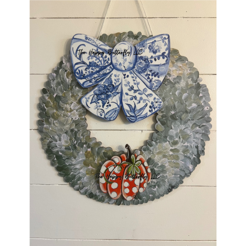 Polka Dot Pumpkin Delight | Custom Interchangeable Wreath Attachment