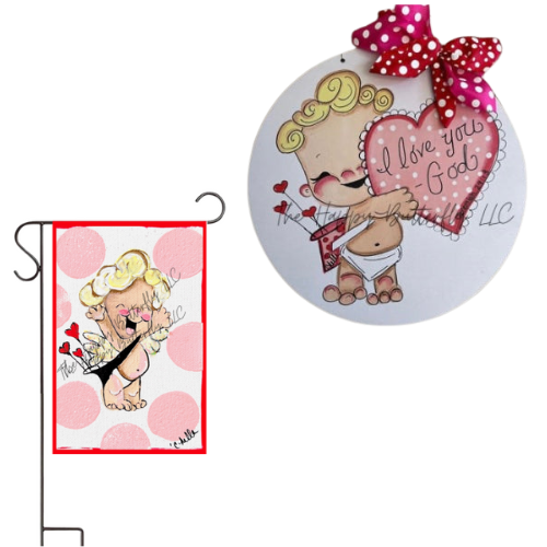 Cupid Kane, the Charming Charmer | Custom Door Hanger