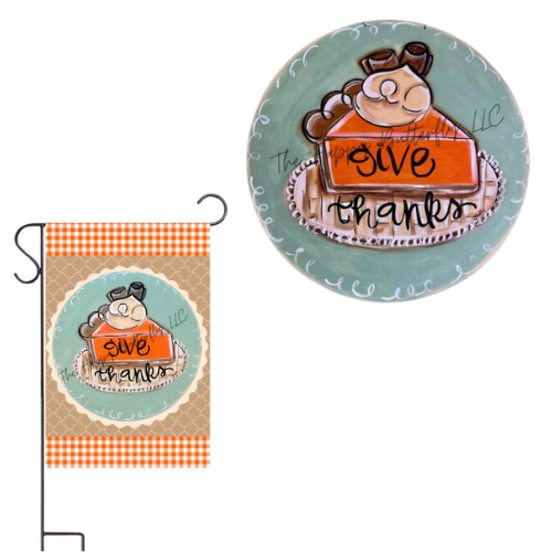 Give Thanks Pumpkin Pie | Custom Door Hanger