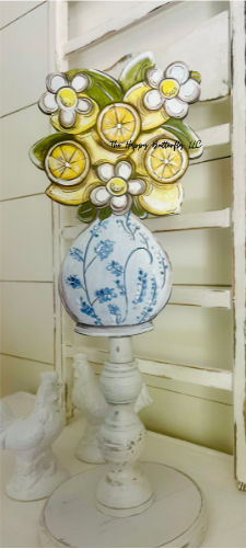 Lemon Chinoiserie | Custom Interchangeable Topper