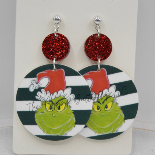 Christmas Grouch | Custom Earrings