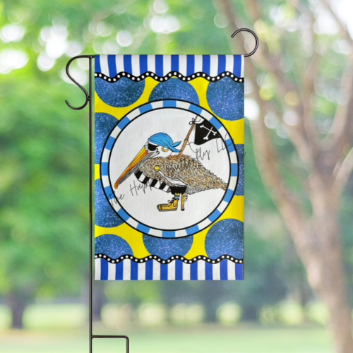 Peg Leg Pete the Pelican | Custom Garden Flags