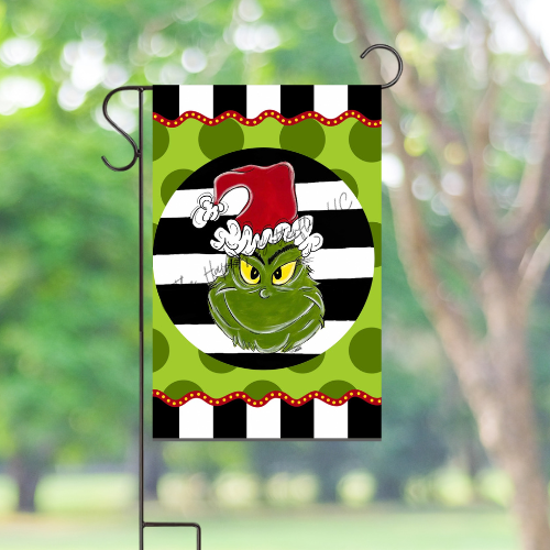 Christmas Grouch | Custom Garden Flags