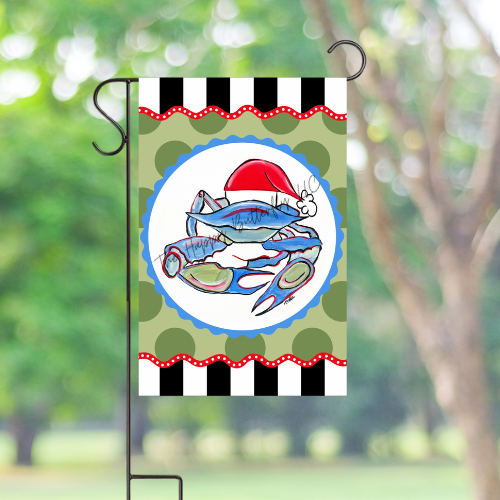 Santa Crab | Custom Garden Flags