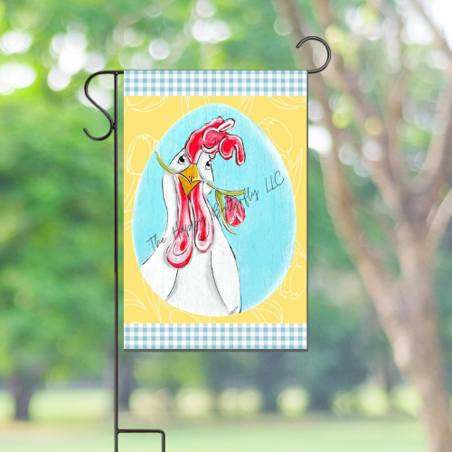 Ruffles the Rooster | Custom Garden Flags