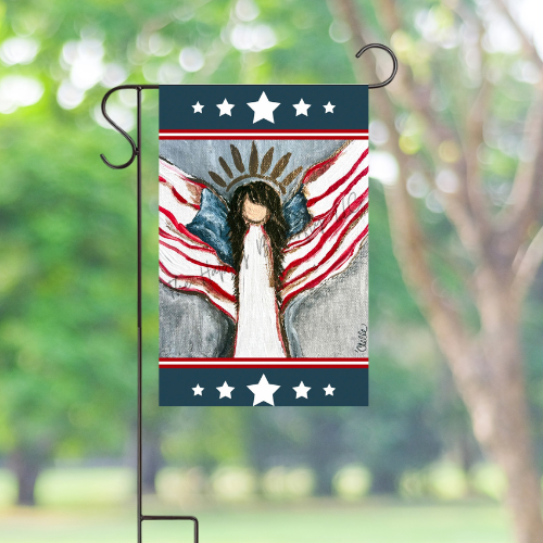Ms. Dale, Our Patriotic Angel | Custom Garden Flags