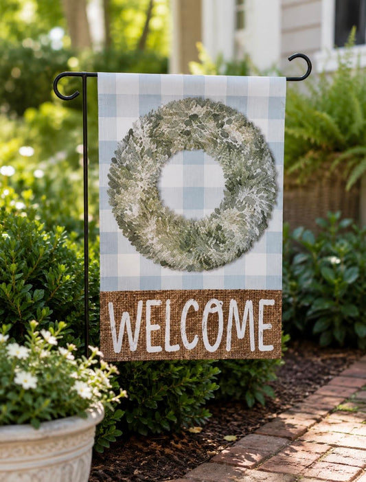 Garden Flag: Welcome Boxwood