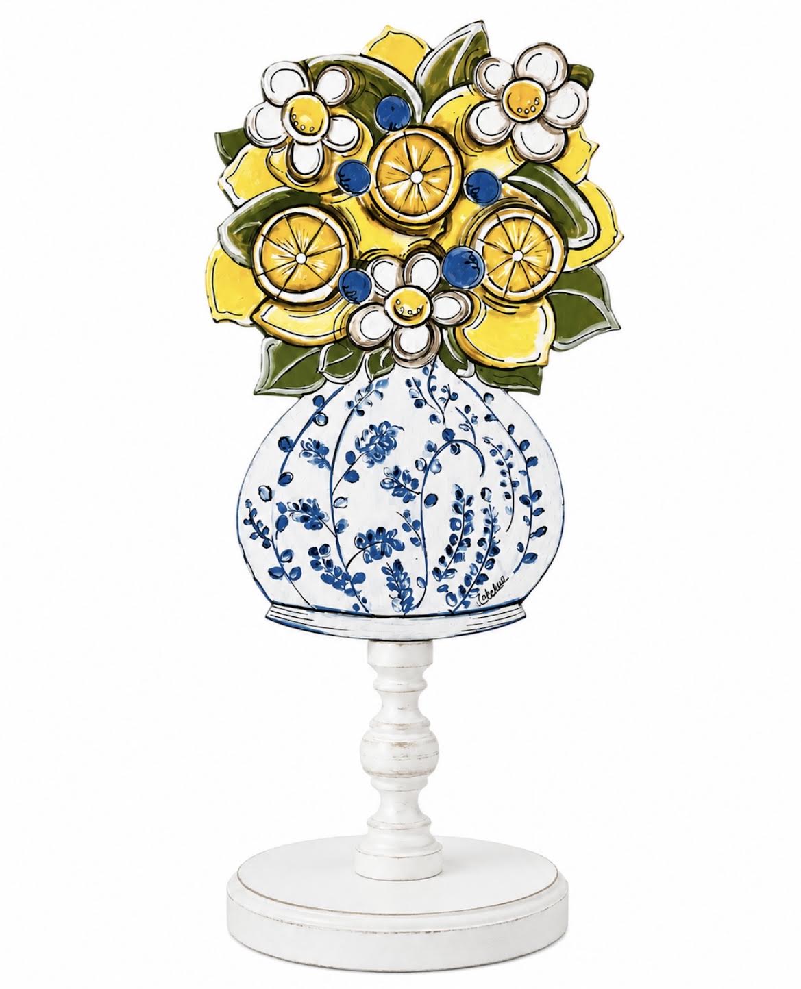 Seasonal & Everyday Topper: Lemons &  Chinoiserie
