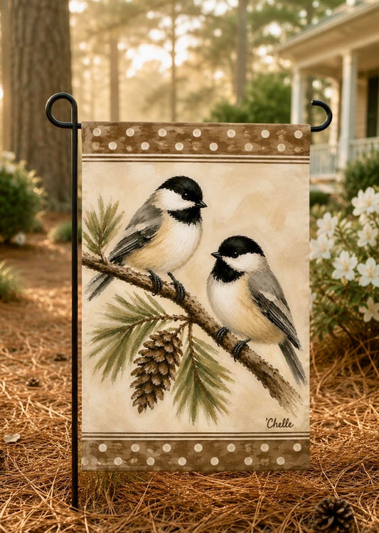 Garden Flag: Fall Double Birds