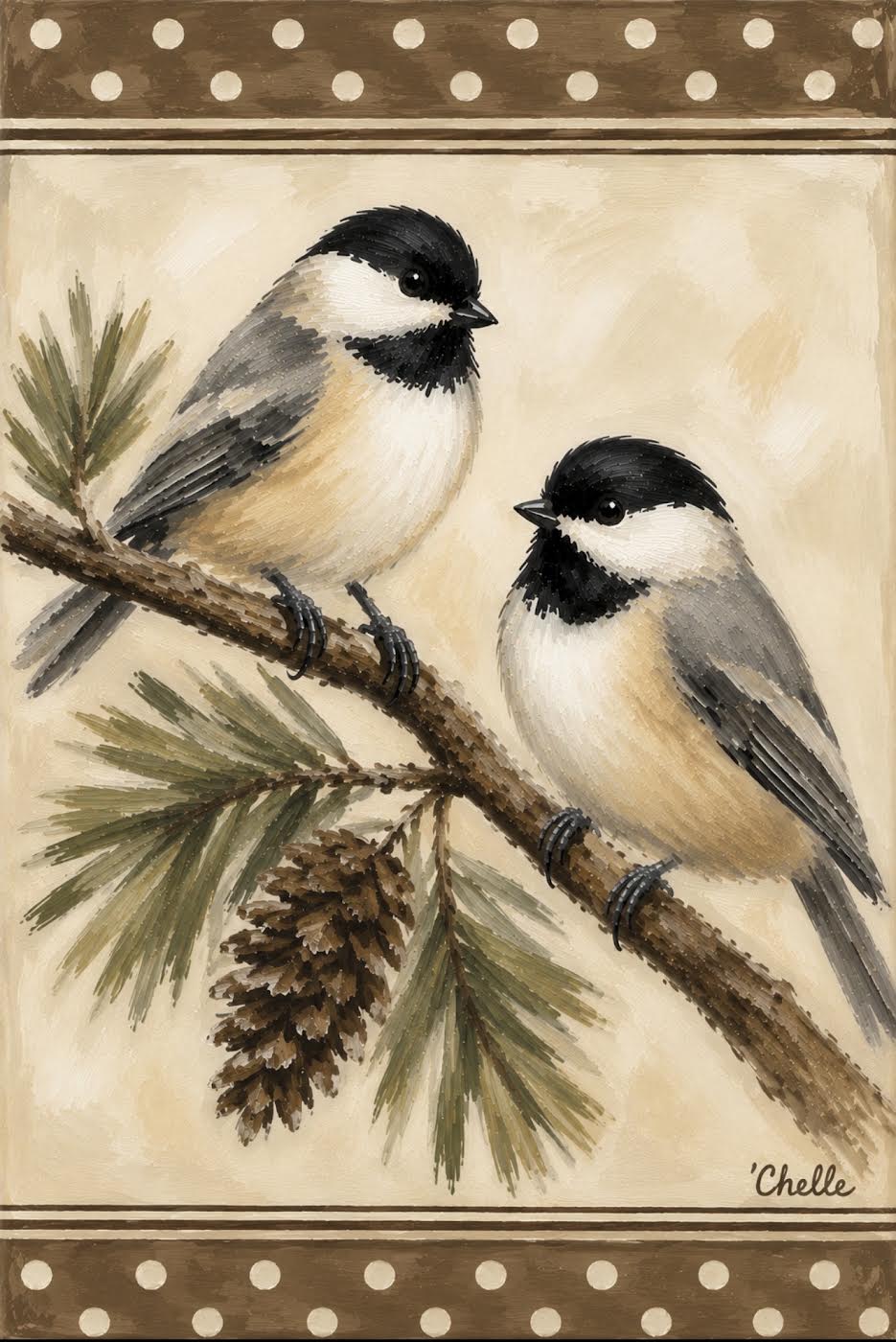 Garden Flag: Fall Double Birds