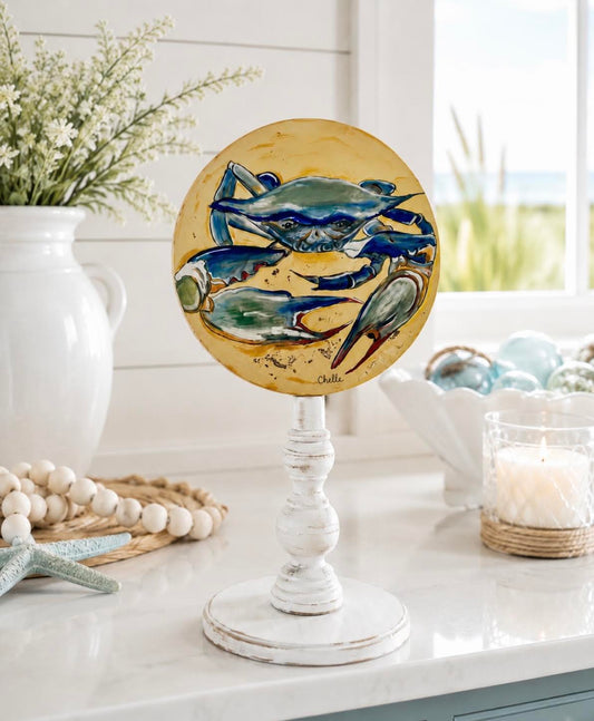 Seasonal & Everyday Toppers: Blue/Mustard Crab