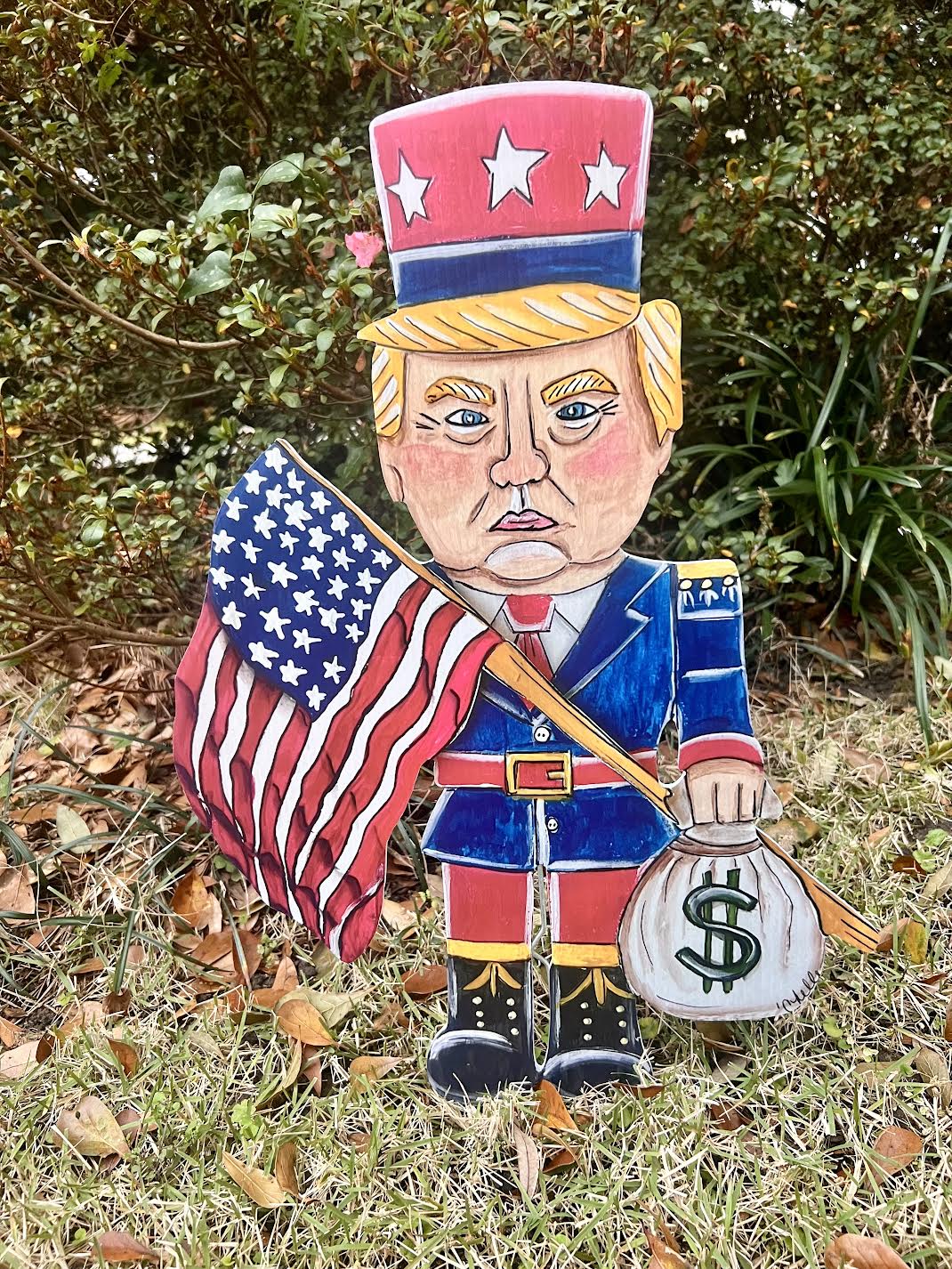 24" Patriotic President Trump Yard Stake – 250th Anniversary Edition