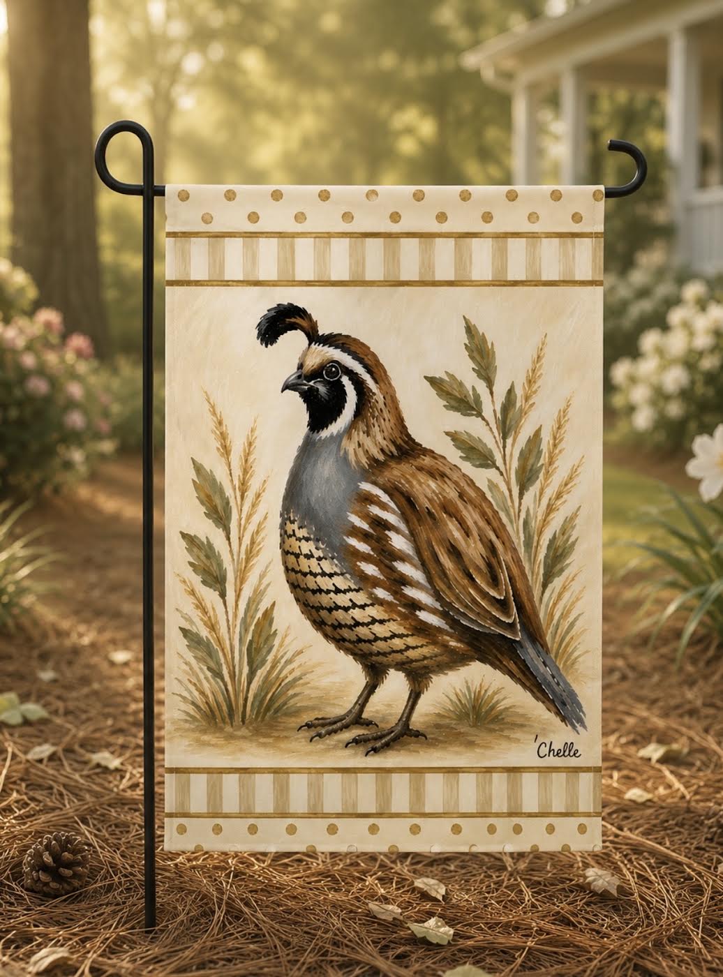 Garden Flag: Quail