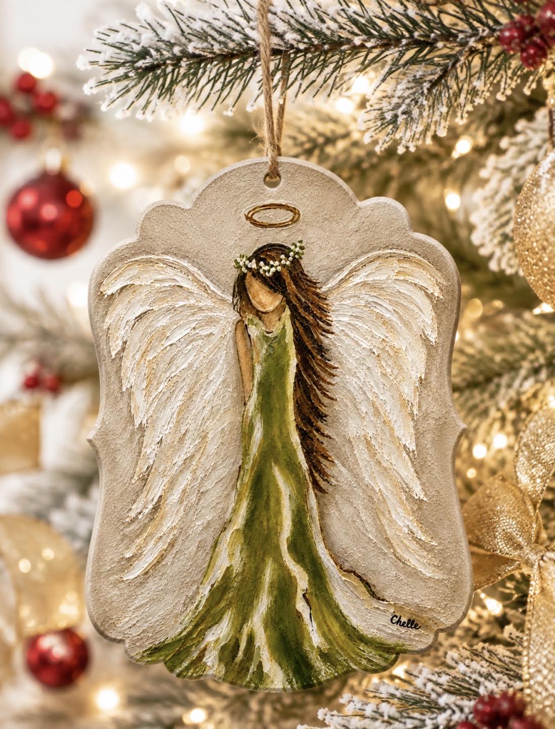 Christmas Ornament: Angel in Green