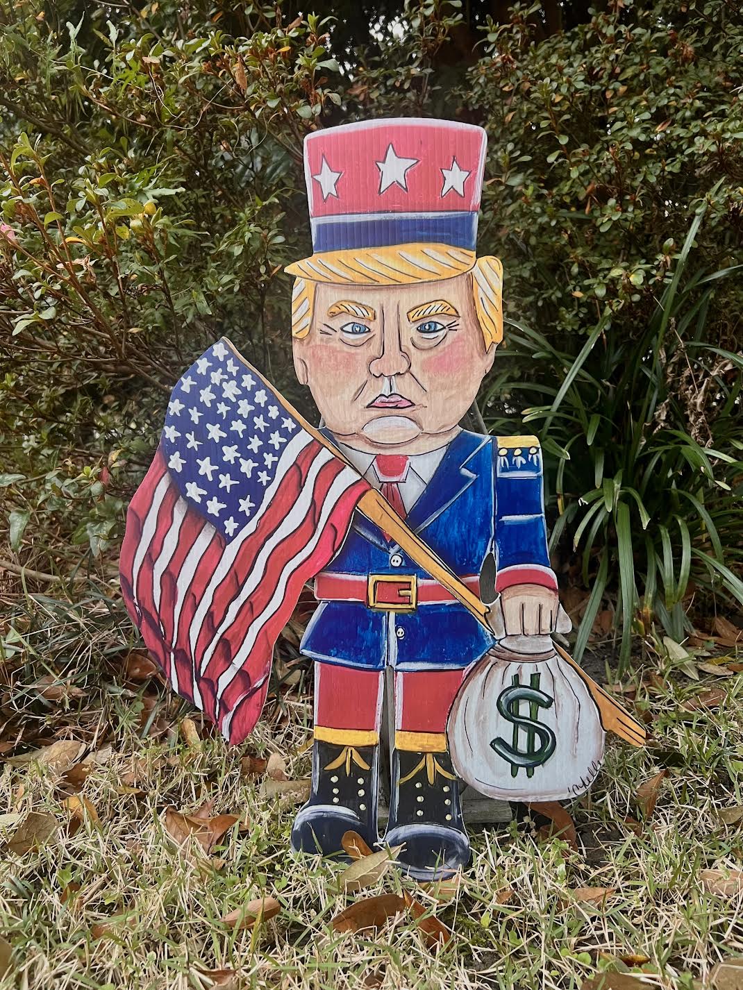 24" Patriotic President Trump Yard Stake – 250th Anniversary Edition
