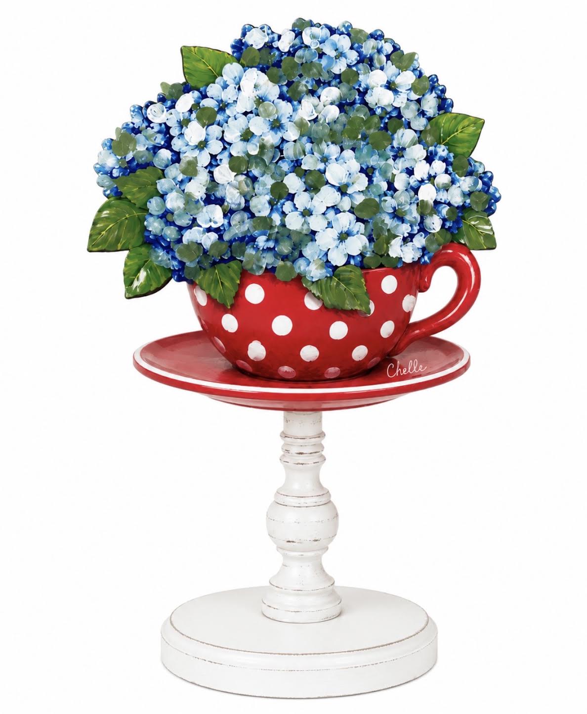 Seasonal & Everyday Toppers: Blue Hydrangeas in a Teacup