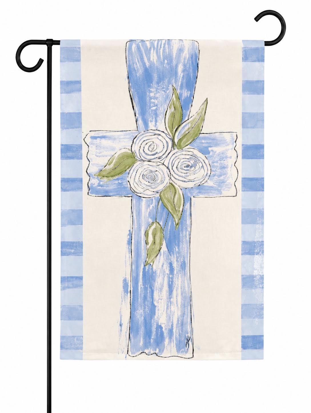Garden Flag: Vintage Blue Cross