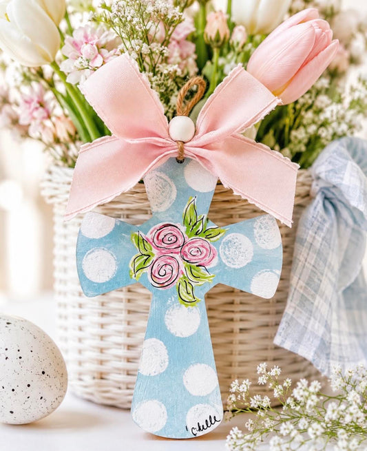 Easter Basket Tags & Wreath Attachments: Blue Cross