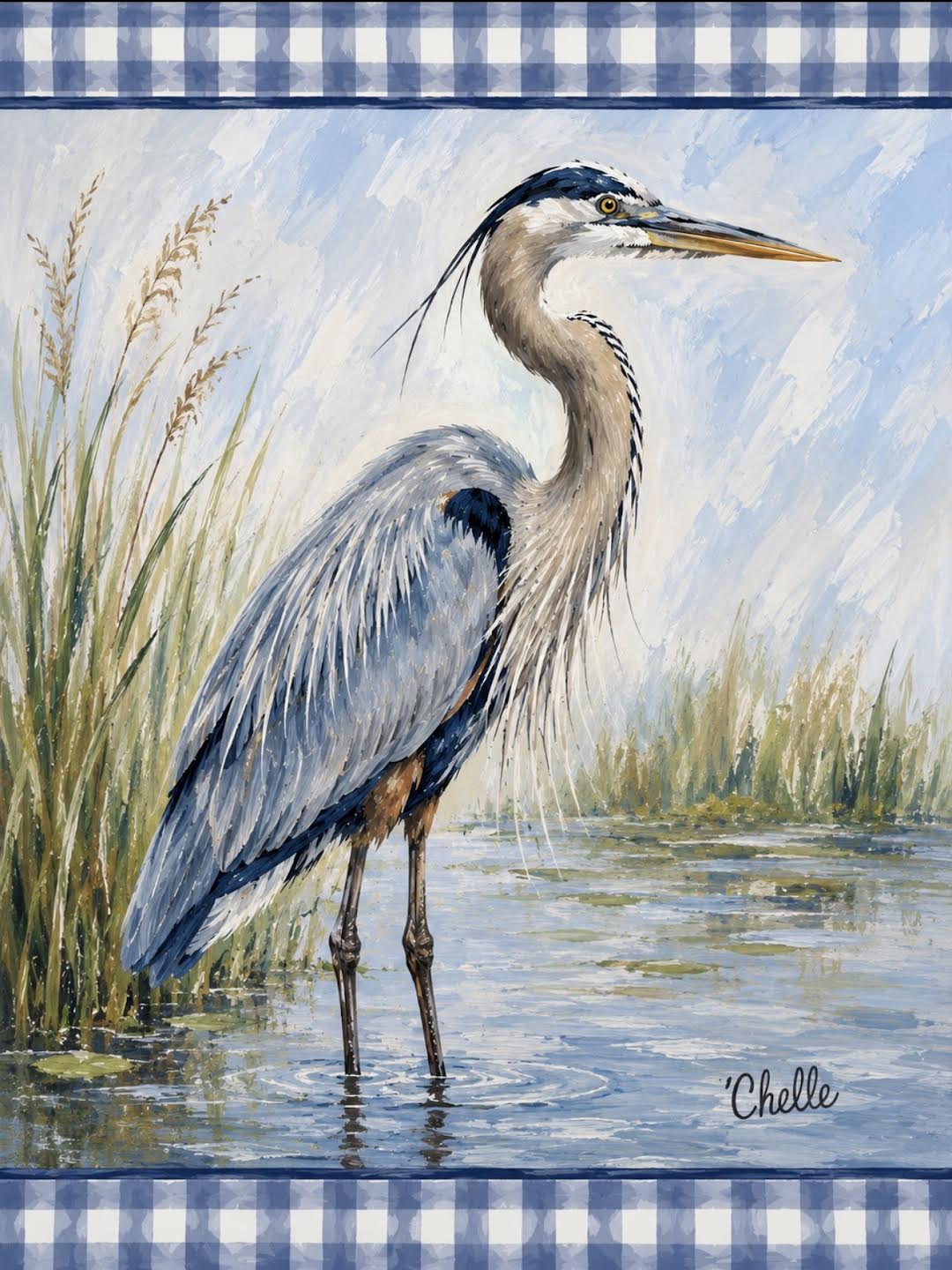 Garden Flag: Blue Heron