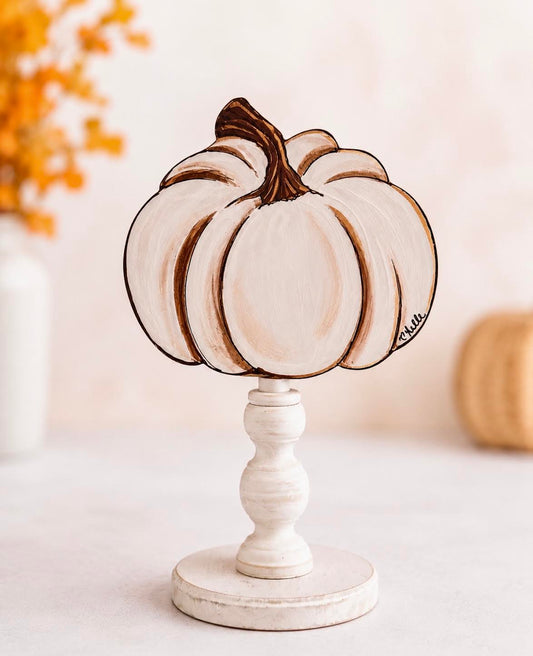 Seasonal & Everyday Topper:  White Pumpkin