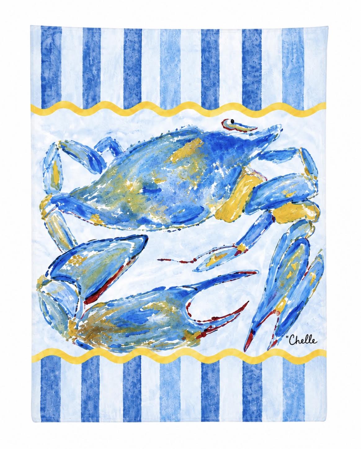 Garden Flag: Stripped Blue Crab