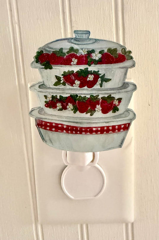 Nightlight: Pyrex & Strawberries